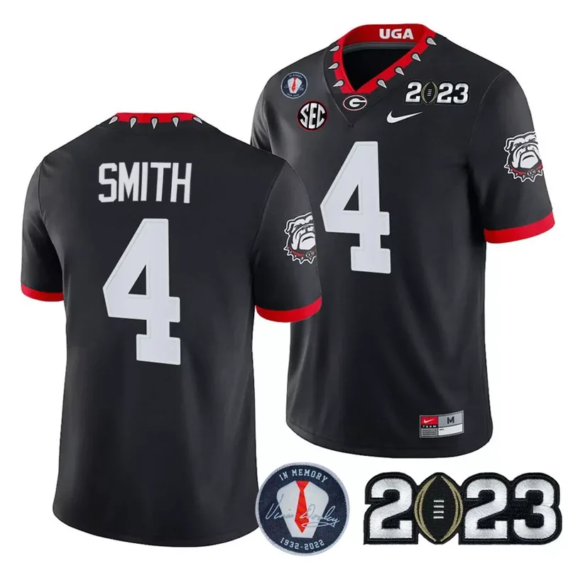 Black Quay Walker georgia bulldogs 2023 Alternate jersey all stitched - Image 2