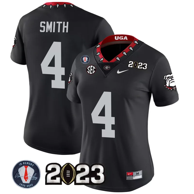 Black Quay Walker georgia bulldogs 2023 Alternate jersey all stitched - Image 4