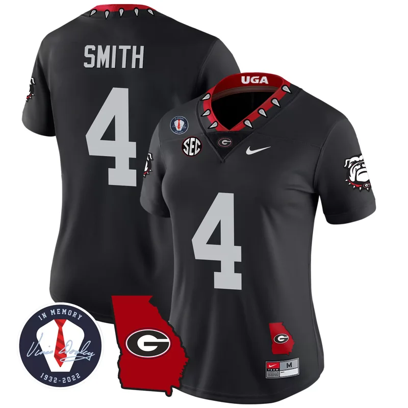 Black georgia bulldogs 2023 Alternate vapor custom jersey all stitched - Image 3