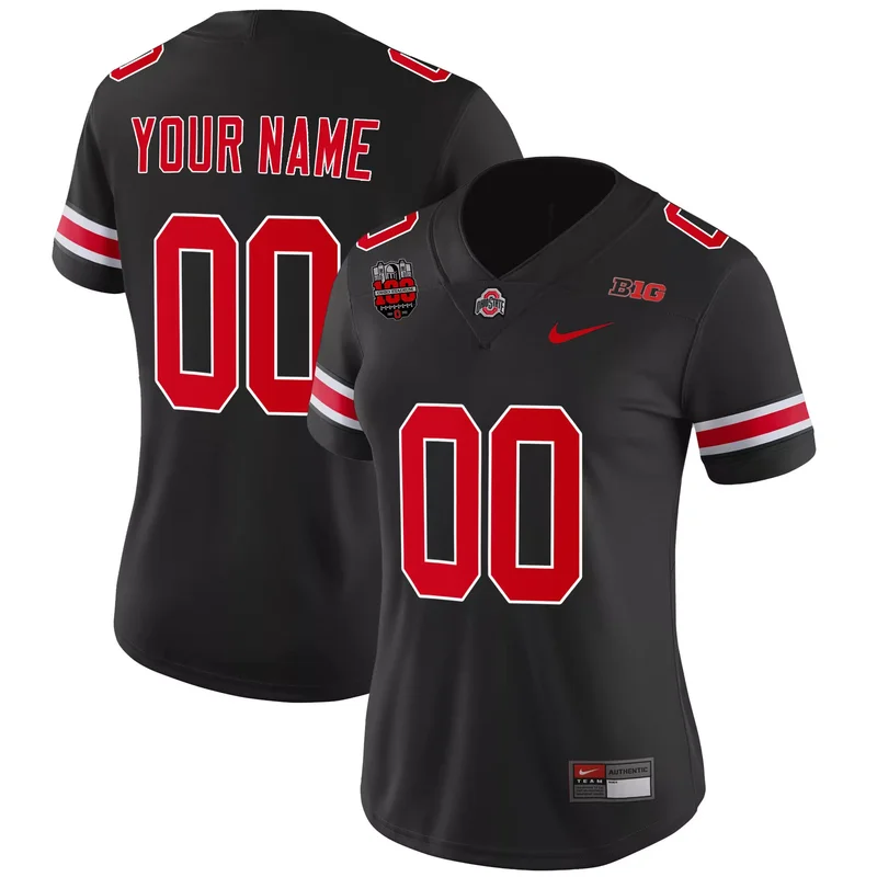 Black ohio state buckeyes player custom jersey all stitched
