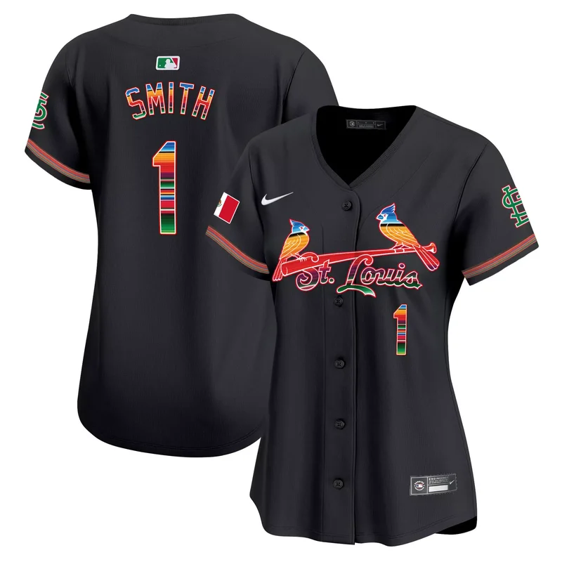 Black st. louis cardinals Black Gold custom jersey all stitched - Image 2