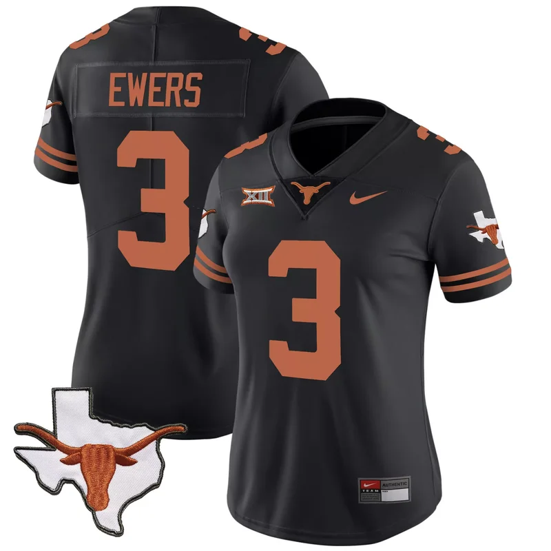 Black Quinn Ewers texas longhorns jersey all stitched - Image 3