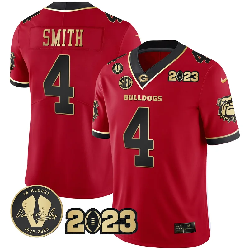 Gold Trim Kelee Ringo georgia bulldogs 2023 champions jersey all stitched - Image 4