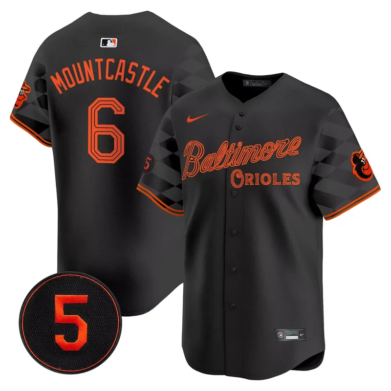 Black Ryan Mountcastle baltimore orioles City light jersey all stitched