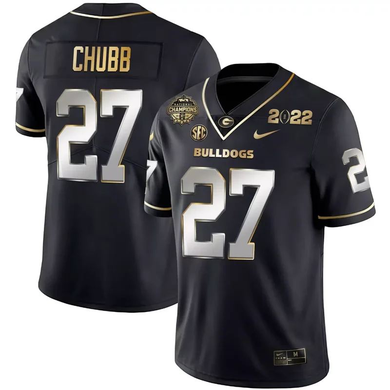 Black Silver Kelee Ringo Georgia Bulldogs CFP National Champions Jersey All Stitched - Image 5