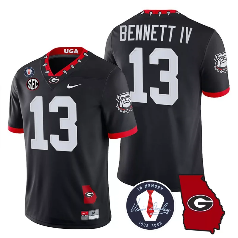 Alternate Nolan Smith georgia bulldogs 2023 jersey georgia map all stitched - Image 3