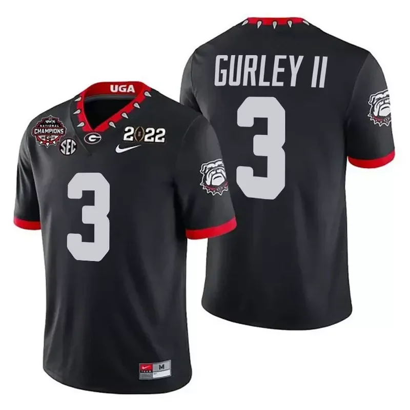 Black Stetson Bennett Georgia Bulldogs CFP National Champions Jersey All Stitched - Image 5