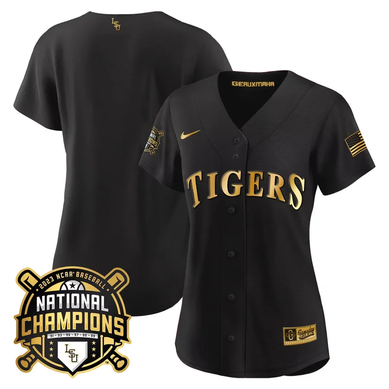 Gold Team lsu tigers 2023 national champions Gold cool jersey all stitched - Image 4