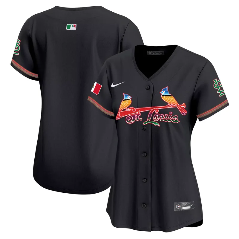 Black Team st. louis cardinals mexico jersey all stitched