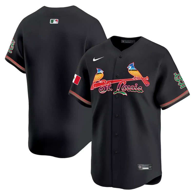 Black Team st. louis cardinals mexico jersey all stitched - Image 3
