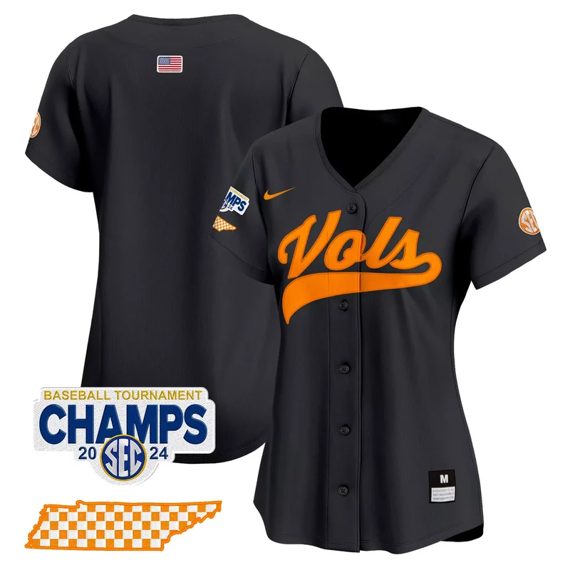 Black Christian Moore tennessee volunteers 2024 champions jersey all stitched - Image 3