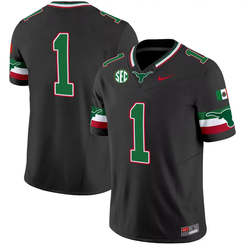 Inverted texas longhorns 2024 vapor custom jersey all stitched - Image 2