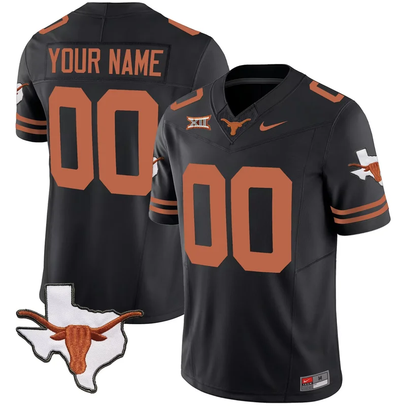Black texas longhorns vapor custom jersey all stitched - Image 3