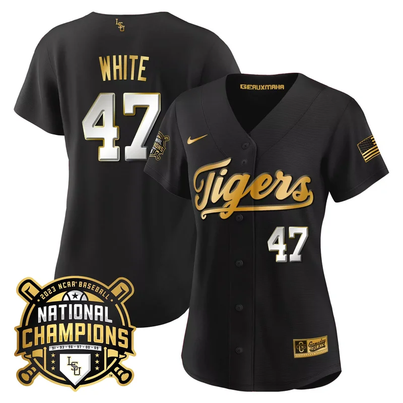 Gold Tre Morgan lsu tigers 2023 national champions Gold cool jersey all stitched - Image 3