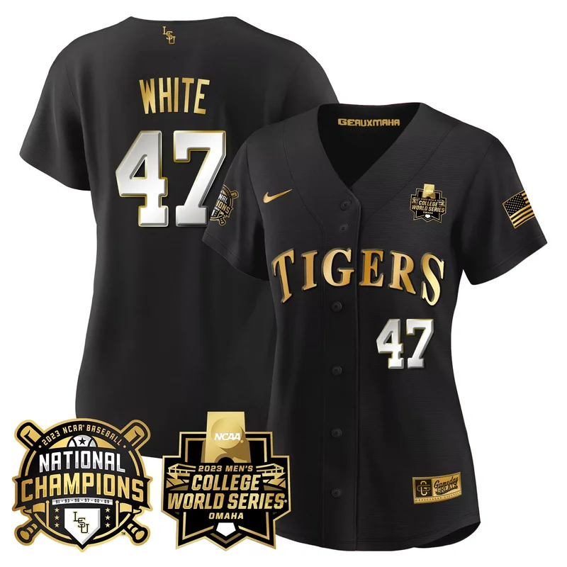 Gold Tre Morgan lsu tigers 2023 national champions Gold cool jersey all stitched - Image 3