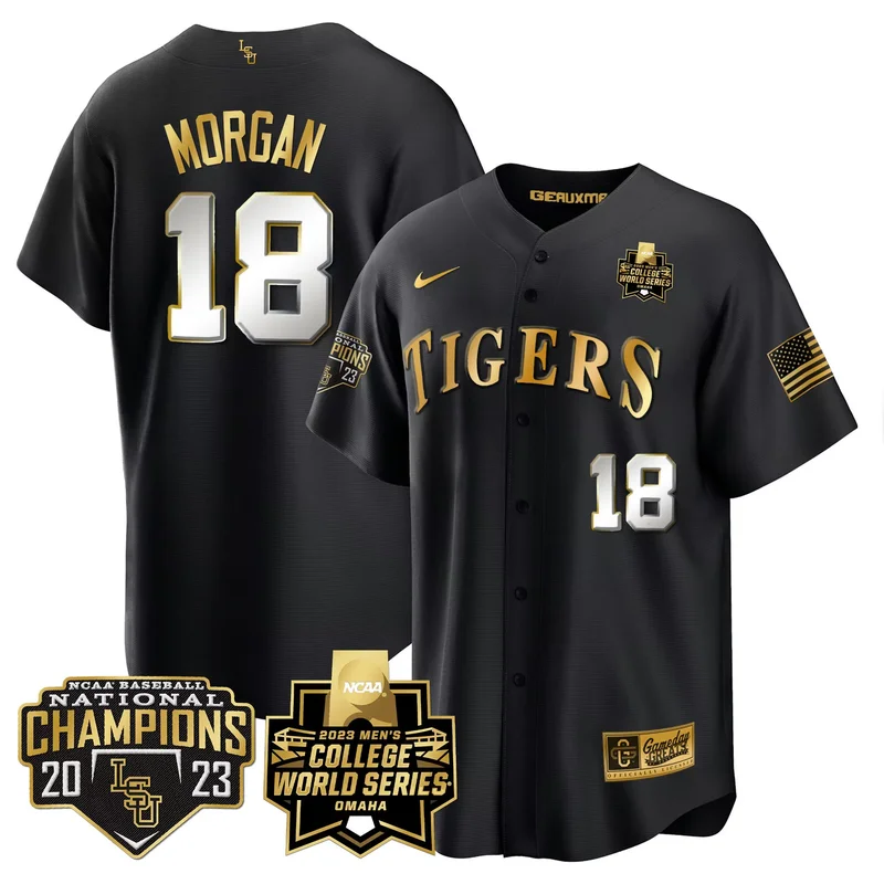 Gold Paul Skenes lsu tigers 2023 national champions Gold cool jersey v3 all stitched - Image 2
