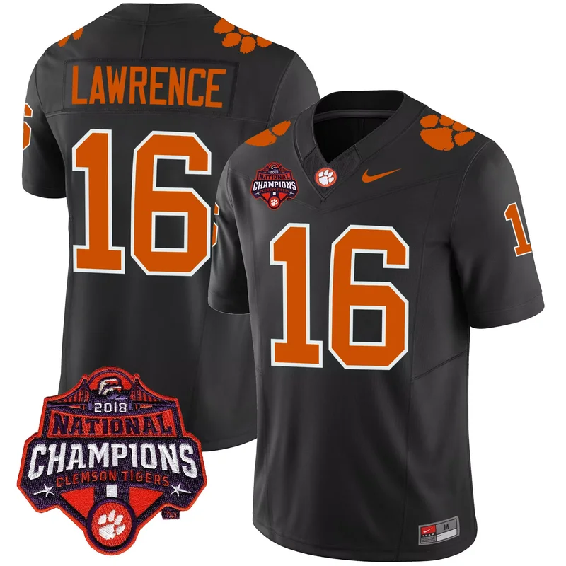 Black Trevor Lawrence clemson tigers jersey all stitched