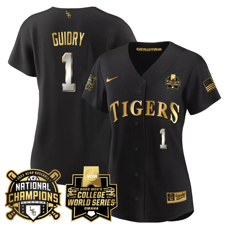 Black Paul Skenes lsu tigers 2023 national champions Gold cool jersey all stitched - Image 2