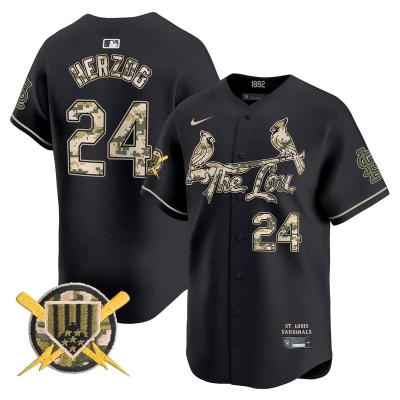 Green Whitey Herzog st. louis cardinals armed forces day jersey all stitched - Image 3