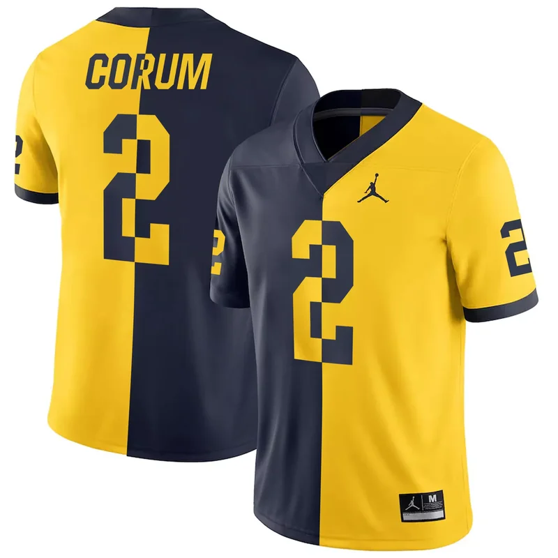 Blake Corum michigan wolverines split jersey all stitched