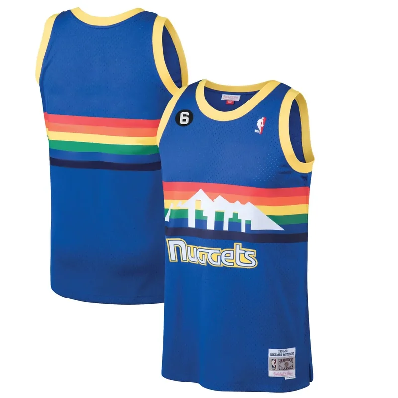 Blue Classic Aaron Gordon Denver Nuggets 6 Patch Collection Jersey All Stitched - Image 3