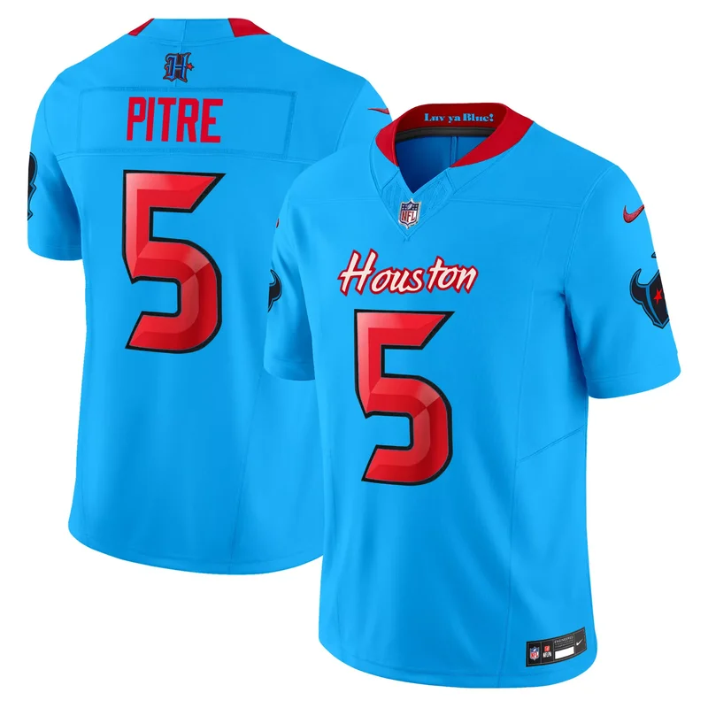 Blue C.J. Stroud houston texans 2024 jersey v2 all stitched - Image 5