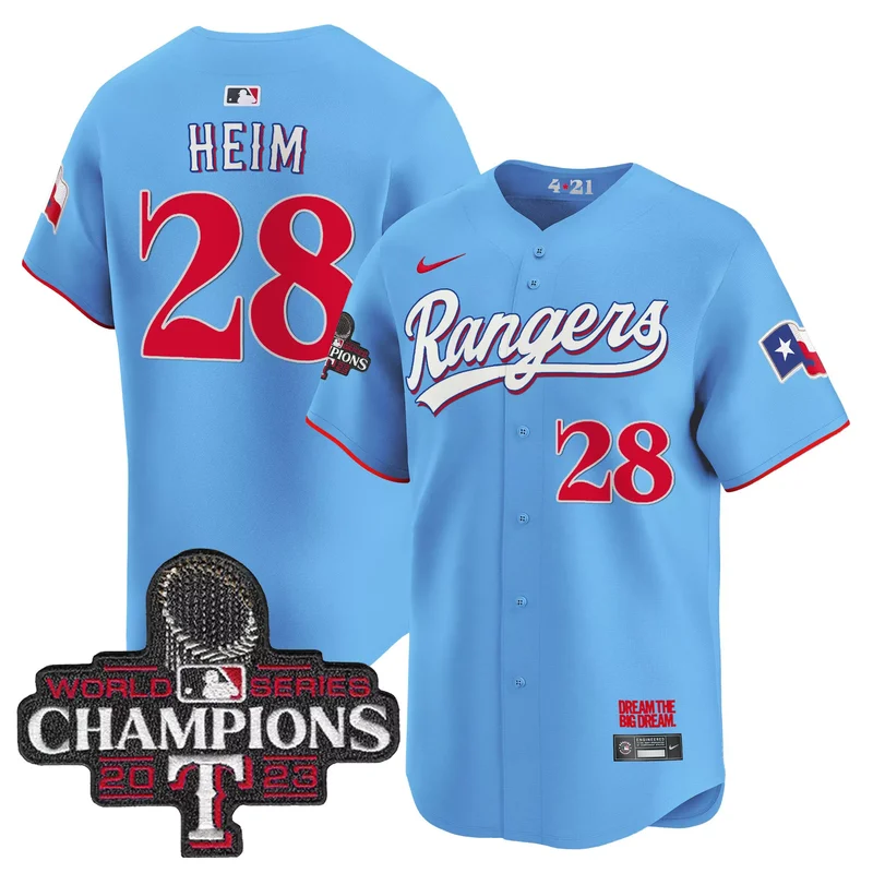 Cream Josh Jung texas rangers 2023 world series champions City connect jersey all stitched - Image 3