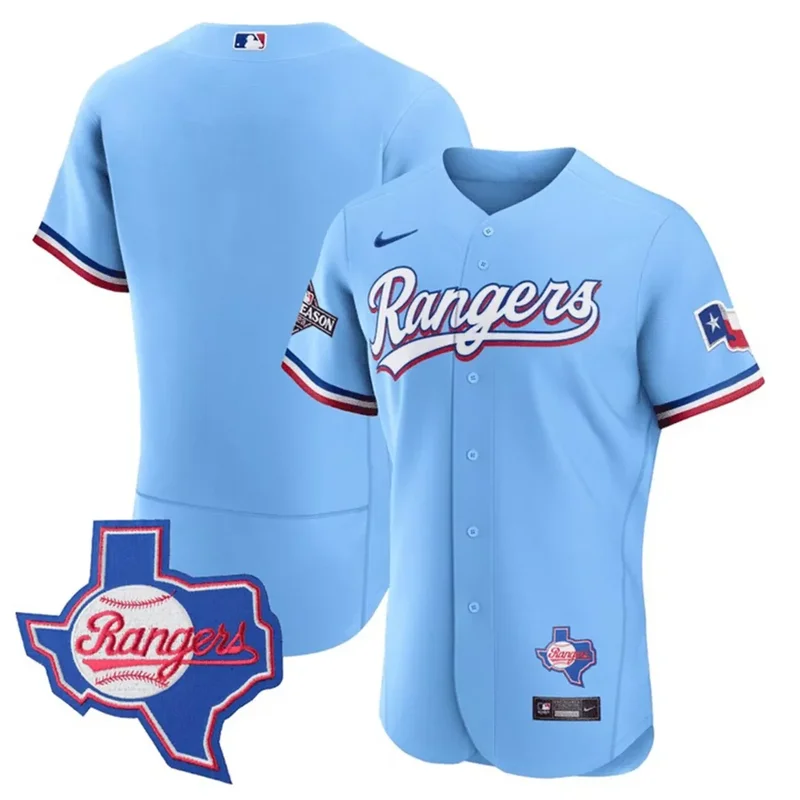 Blue Jonah Heim Texas Rangers Texas State Patch Jersey All Stitched - Image 3