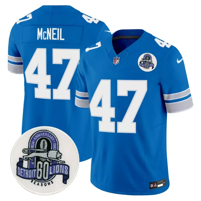 Gray Hutchinson detroit lions 90th year patch jersey all stitched - Image 5
