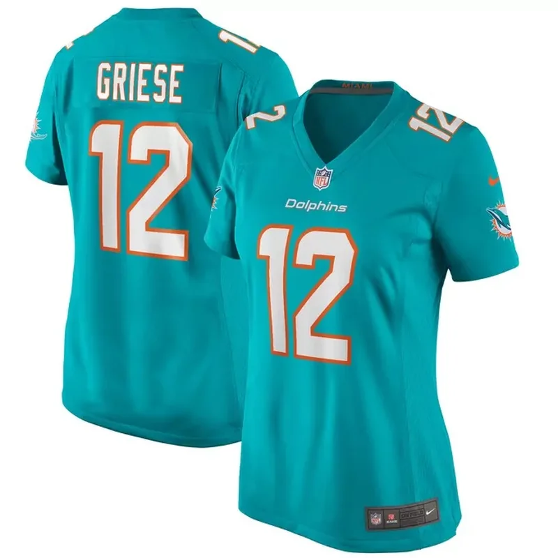 Larry Csonka Miami Dolphins Womens Game Retired Player Jersey Aqua - Image 3