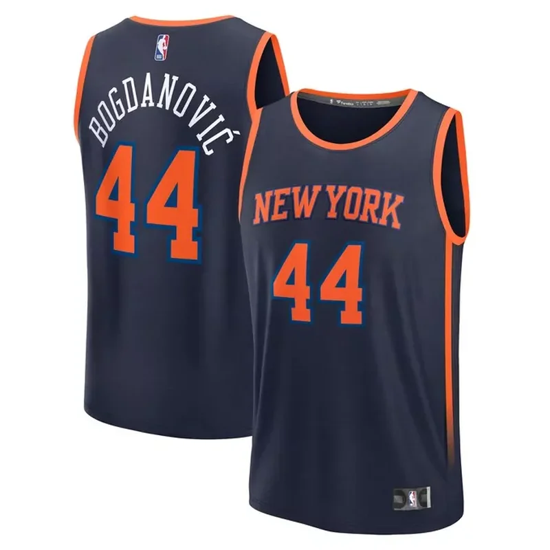 RJ Barrett New York Knicks Unisex 2023/24 Jersey Blue City Edition - Image 4
