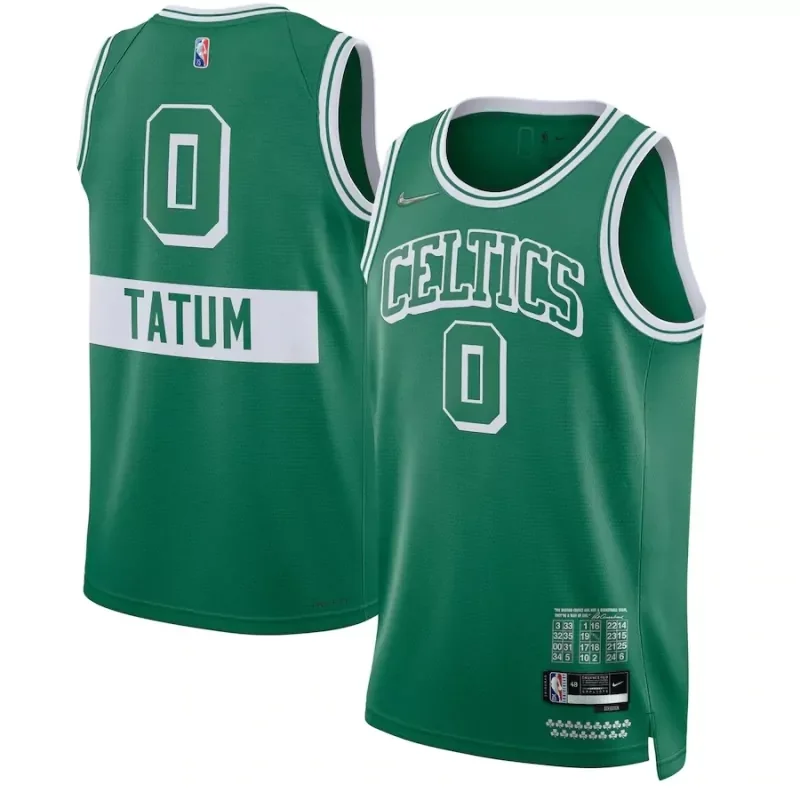 boston celtics jayson tatum 202122 city edition kelly green Basketball jersey