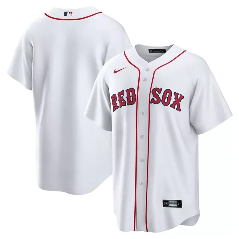 Boston Red Sox Home Custom Jersey White - Image 2