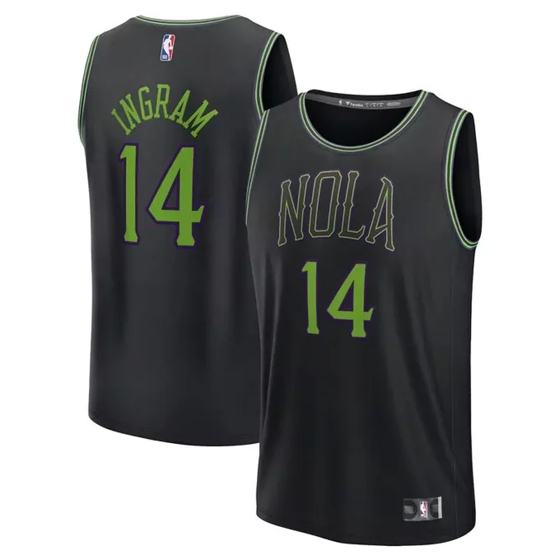 Brandon Ingram New Orleans Pelicans Fast Break Jersey Black City Edition