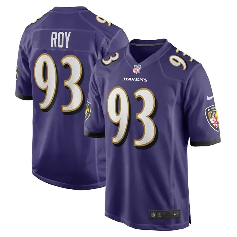 Bravvion Roy Baltimore Ravens Game Jersey Purple