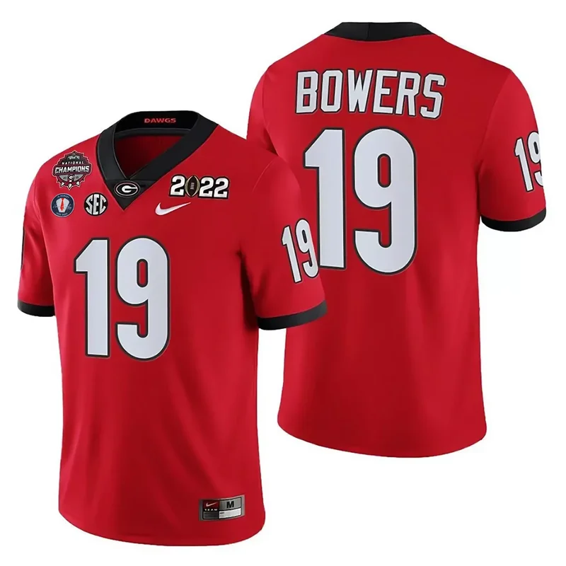 Black Red Jalen Carter georgia bulldogs 2023 champions v2 jersey all stitched - Image 4