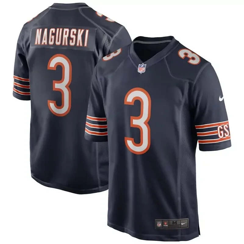 Bronko Nagurski Chicago Bears Game Retired Player Jersey Navy