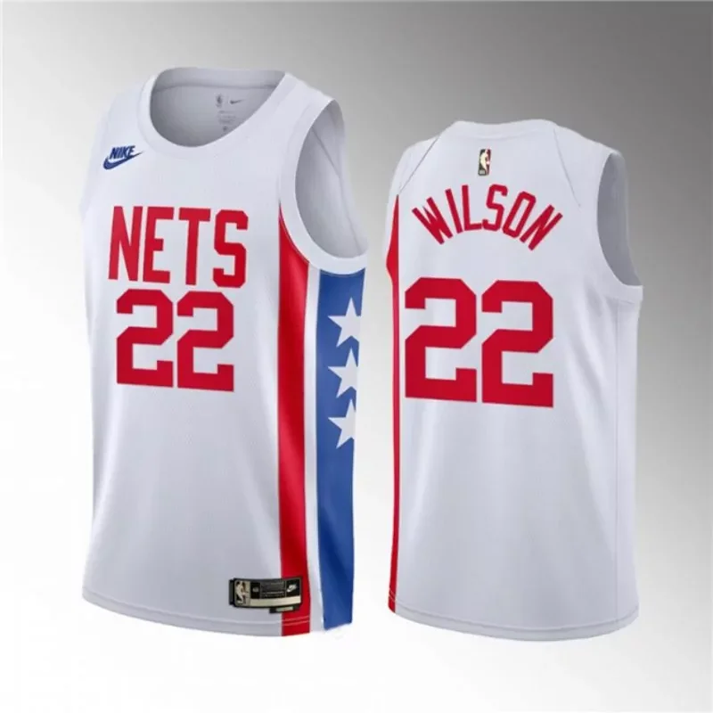 Brooklyn Nets Custom Name and Number White Basketball jersey - Image 3