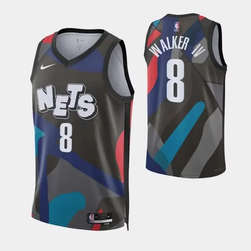 Brooklyn Nets #4 dennis smith jr. 2023 24 city edition Basketball jersey - Image 2