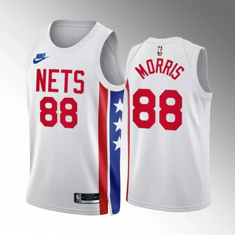 Brooklyn Nets #88 markieff morris 2022 23 white Basketball jersey