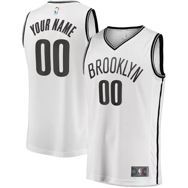 Brooklyn Nets Fast Break Custom Jersey Statement Edition Black - Image 3