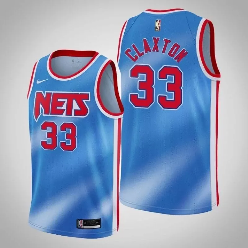 Brooklyn Nets Nicolas Claxton #33 2020 NBA New Arrival Blue Jersey - Image 5