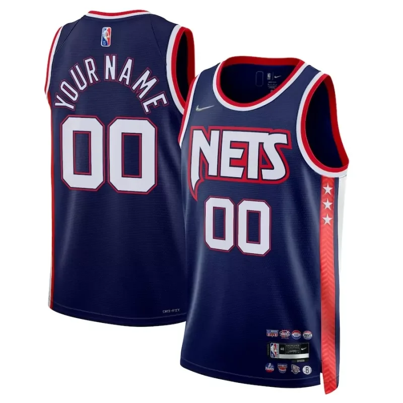 Brooklyn Nets 202122 custom city edition navy Basketball jersey