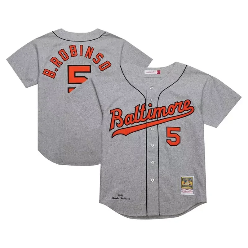 Brooks Robinson Baltimore Orioles Cooperstown Collection 1966 Jersey Gray