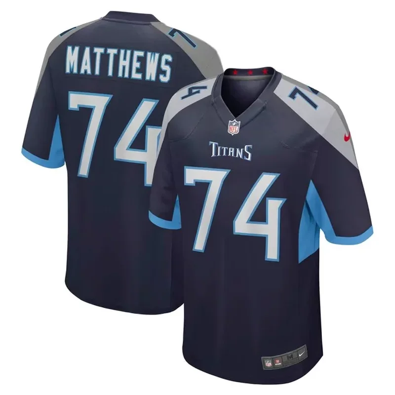 Bruce Matthews Tennessee Titans Retired Player Jersey Navy