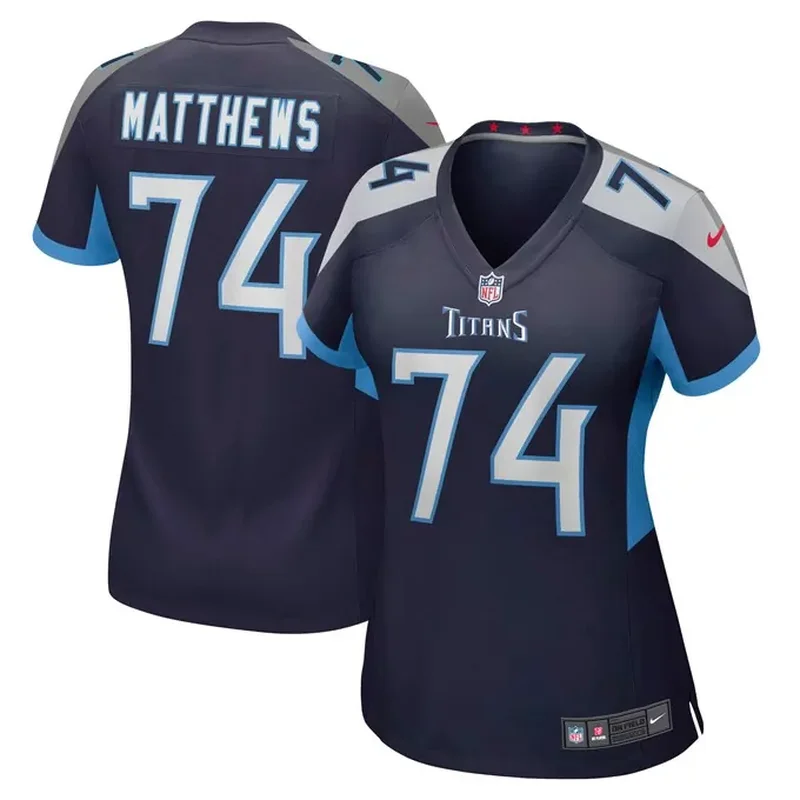 Bruce Matthews Tennessee Titans Retired Player Jersey Navy - Image 5