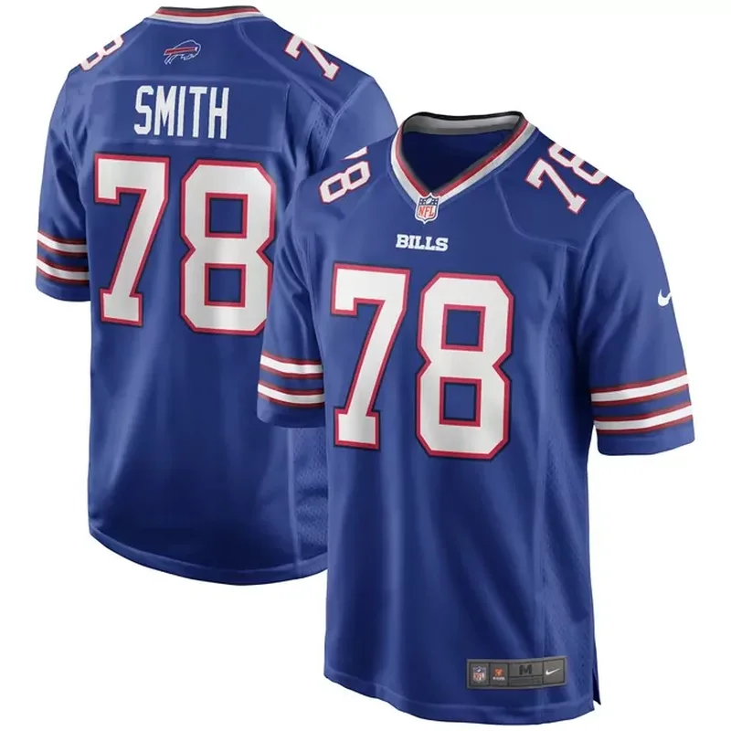 Bruce Smith Buffalo Bills Game Retired Player Jersey Royal