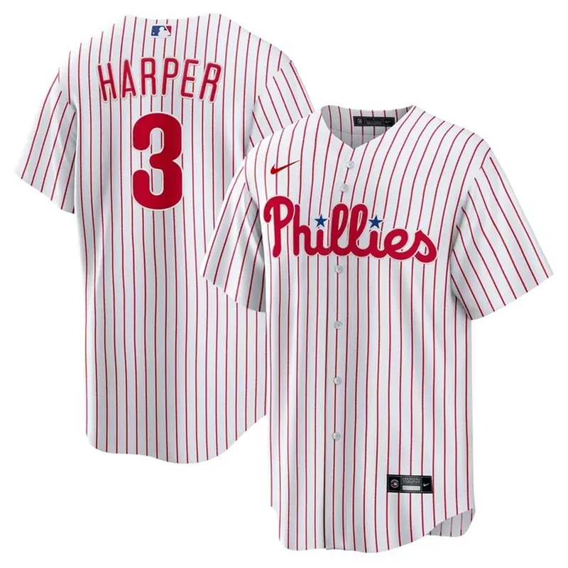 Bryce Harper Philadelphia Phillies Home Player Jersey White - Image 5