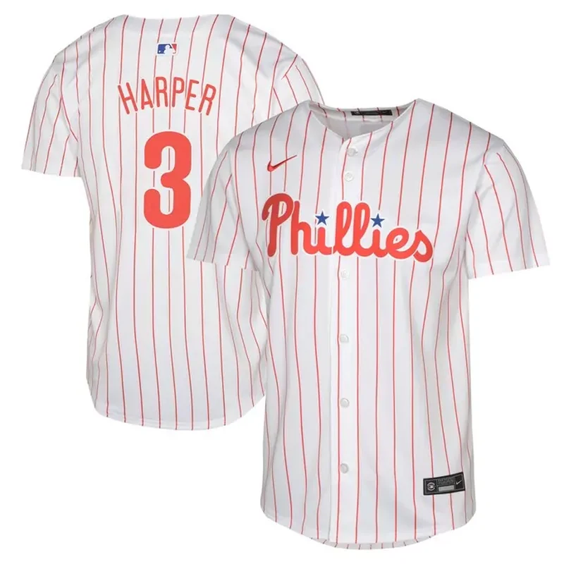 Philadelphia Phillies #1 Dad Home Jersey White - Image 3