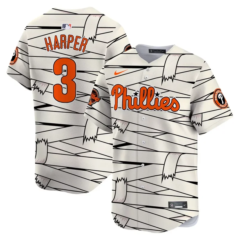 Bryce Harper Phillies Halloween Vapor Premier Jersey Printed